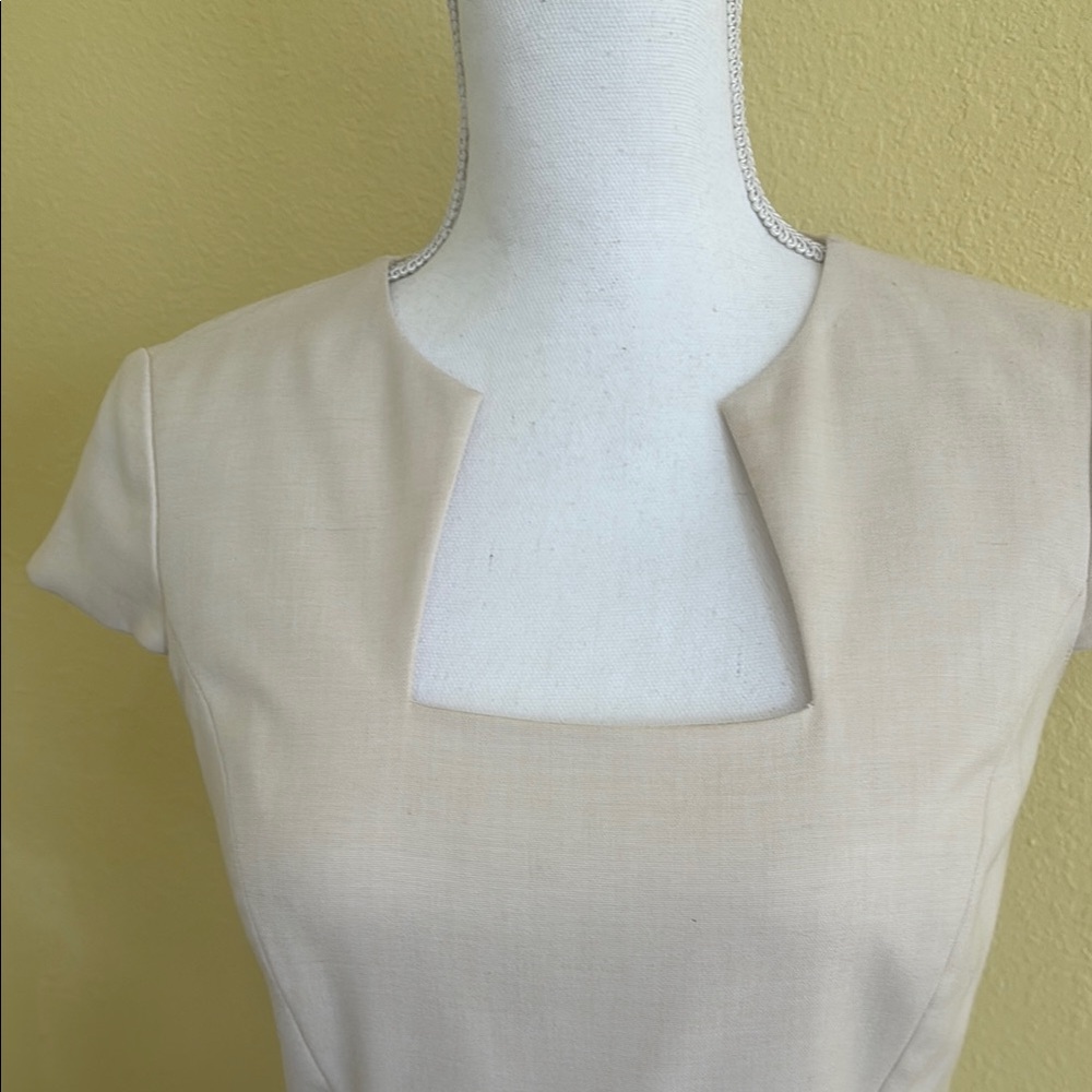 ANTONIO MELANI Cream Asymmetrical Dress - Picture 2 of 5